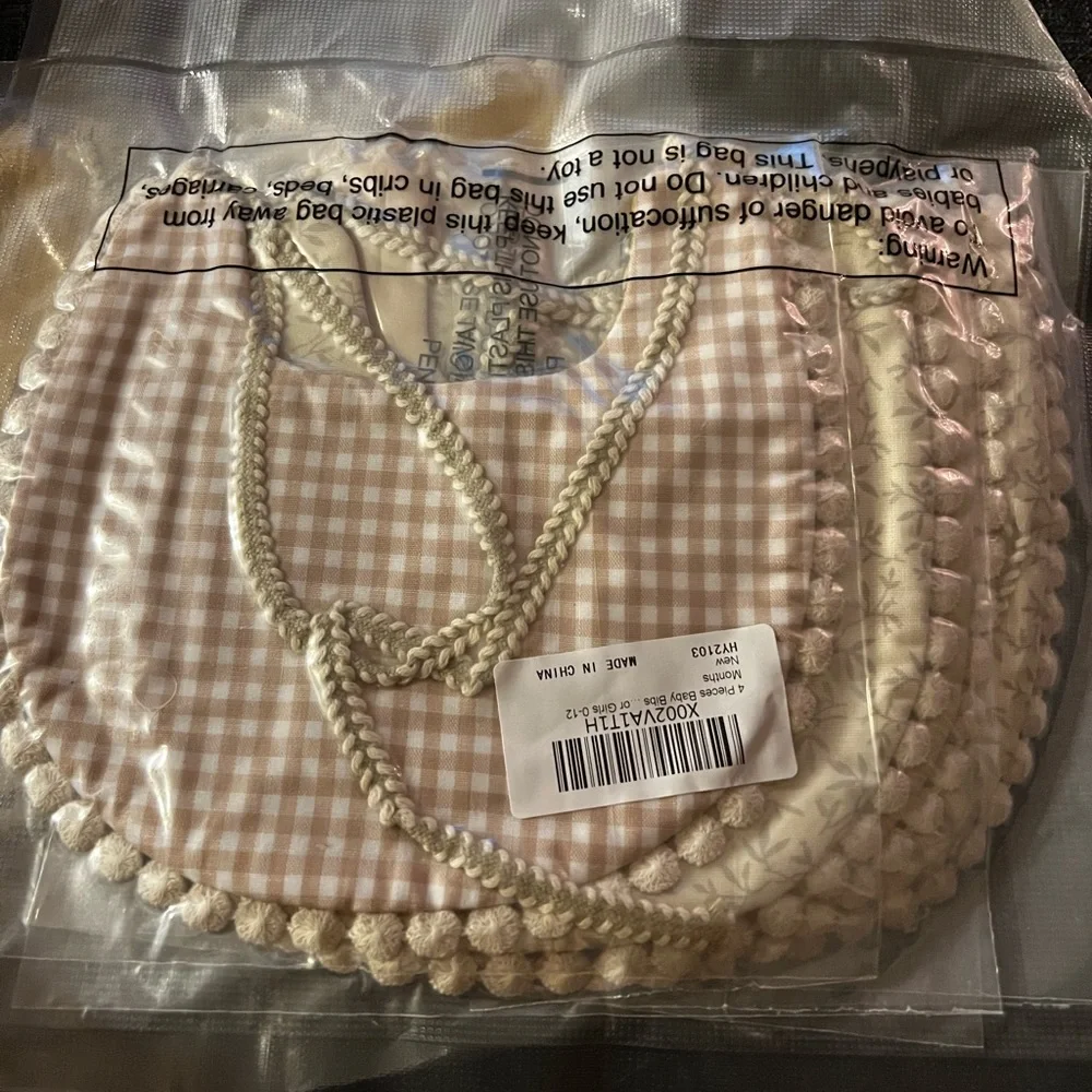 Boho vintage lace bibs 4 pack